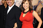 Rosie Perez tight red dress